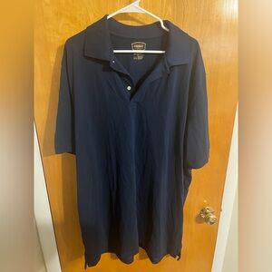 The Foundry Big & Tall Supply Co. Navy Blue Polo 2XLT